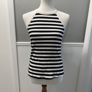 Striped Black and White Women's Top